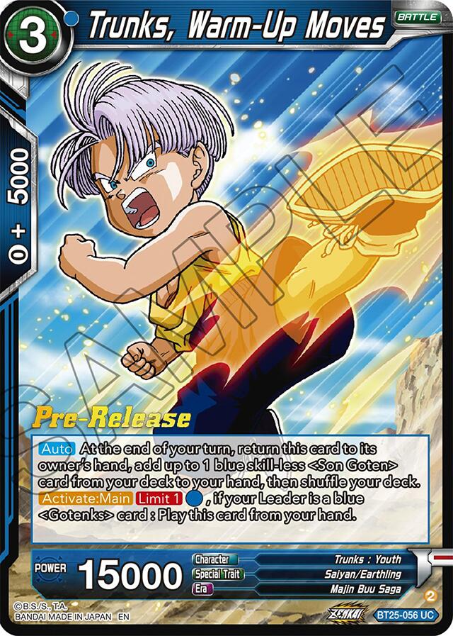 Trunks, Warm-Up Moves (BT25-056) [Legend of the Dragon Balls Prerelease Promos] | Odin's Place