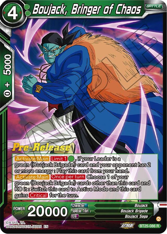 Boujack, Bringer of Chaos (BT25-086) [Legend of the Dragon Balls Prerelease Promos] | Odin's Place