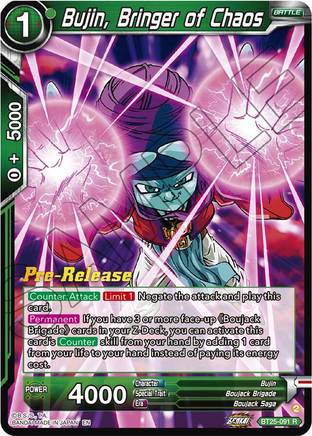 Bujin, Bringer of Chaos (BT25-091) [Legend of the Dragon Balls Prerelease Promos] | Odin's Place