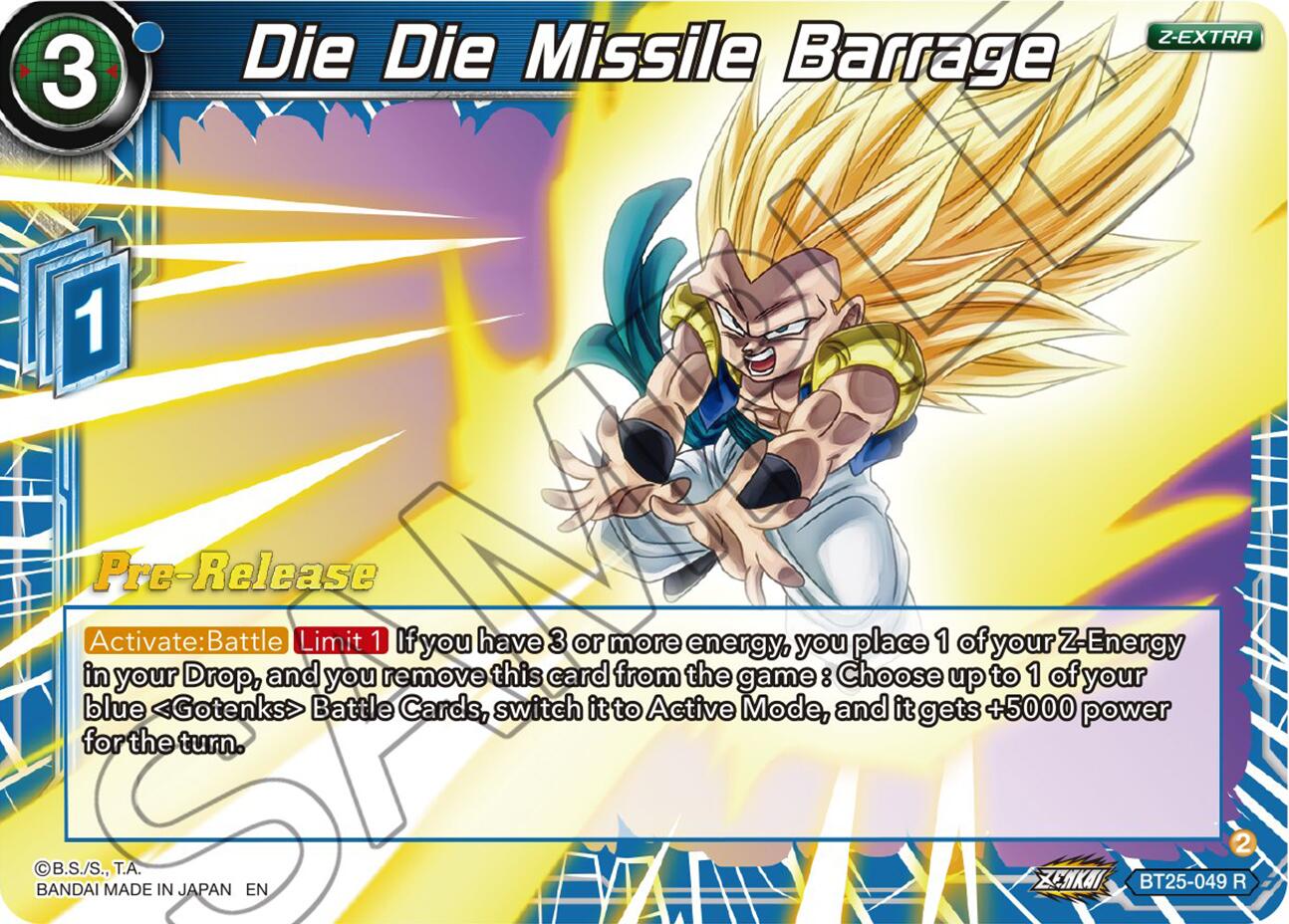 Die Die Missile Barrage (BT25-049) [Legend of the Dragon Balls Prerelease Promos] | Odin's Place