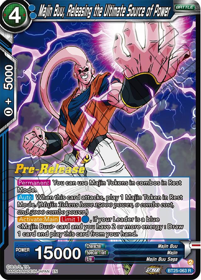 Majin Buu, Releasing the Ultimate Source of Power (BT25-063) [Legend of the Dragon Balls Prerelease Promos] | Odin's Place