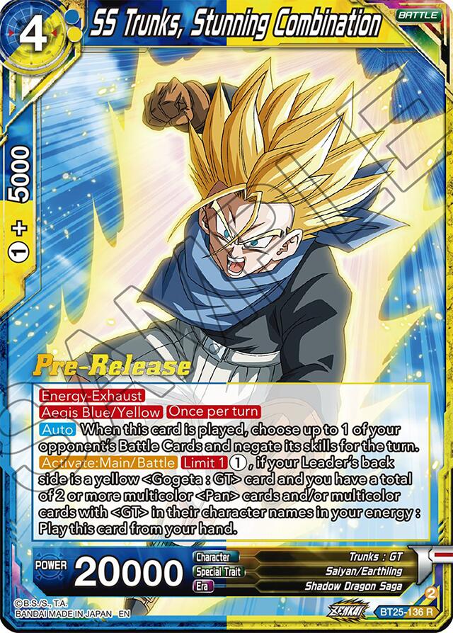 SS Trunks, Stunning Combination (BT25-136) [Legend of the Dragon Balls Prerelease Promos] | Odin's Place