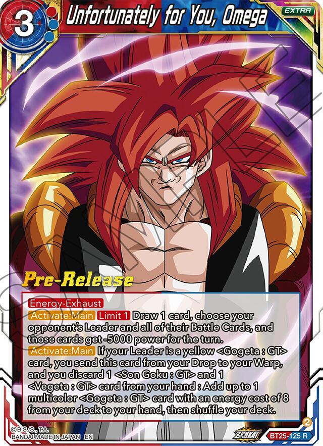 Unfortunately for You, Omega (BT25-125) [Legend of the Dragon Balls Prerelease Promos] | Odin's Place