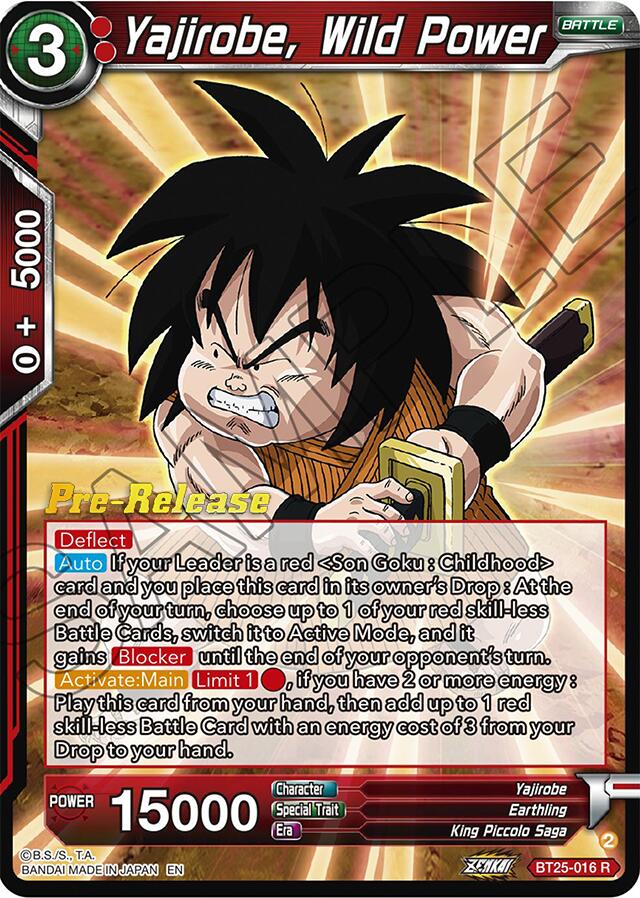 Yajirobe, Wild Power (BT25-016) [Legend of the Dragon Balls Prerelease Promos] | Odin's Place