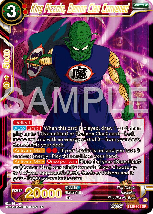 King Piccolo, Demon Clan Convened (BT25-021) [Legend of the Dragon Balls] | Odin's Place