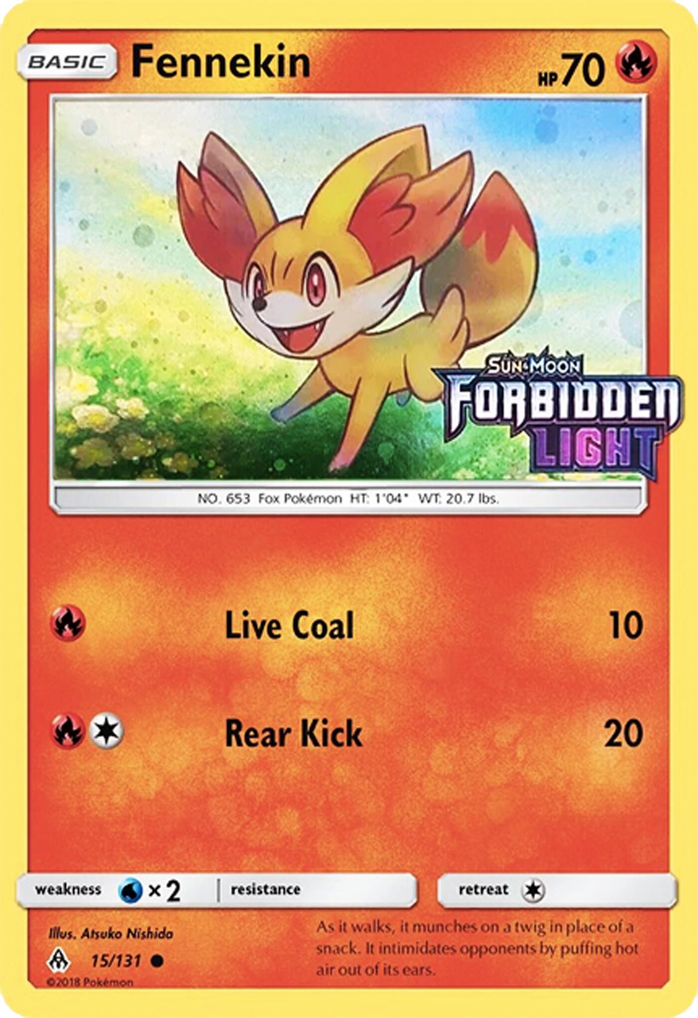 Fennekin (15/131) (Cosmos Holo) (Toys R' Us Promo) [Sun & Moon: Forbidden Light] | Odin's Place