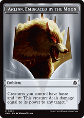 Wolf (0018) // Emblem - Arlinn, Embraces by the Moon Double-Sided Token [Innistrad Remastered Tokens] | Odin's Place