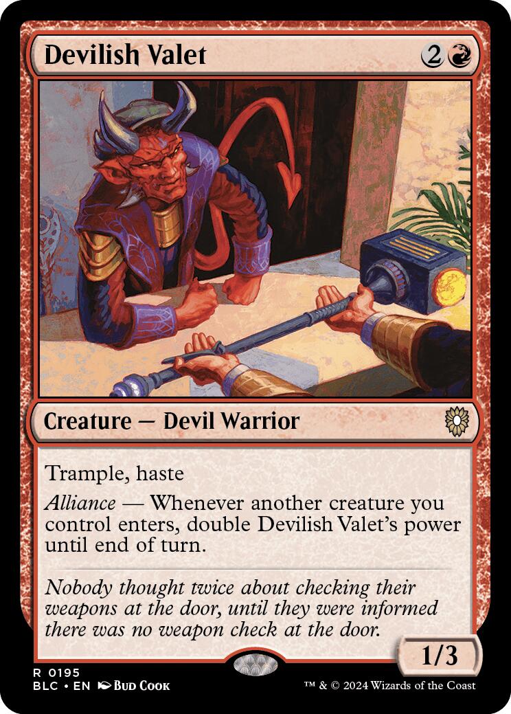 Devilish Valet [Bloomburrow Commander] | Odin's Place