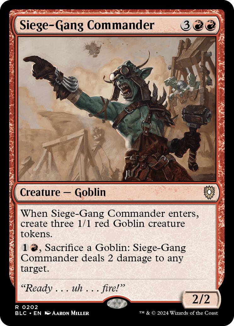 Siege-Gang Commander [Bloomburrow Commander] | Odin's Place