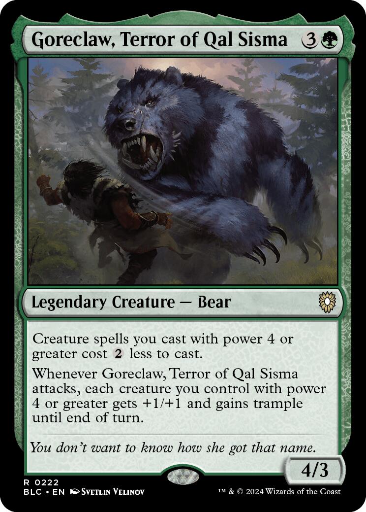 Goreclaw, Terror of Qal Sisma [Bloomburrow Commander] | Odin's Place