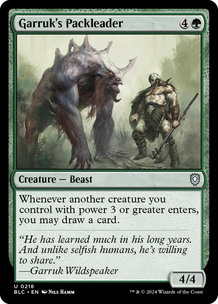 Garruk's Packleader [Bloomburrow Commander] | Odin's Place