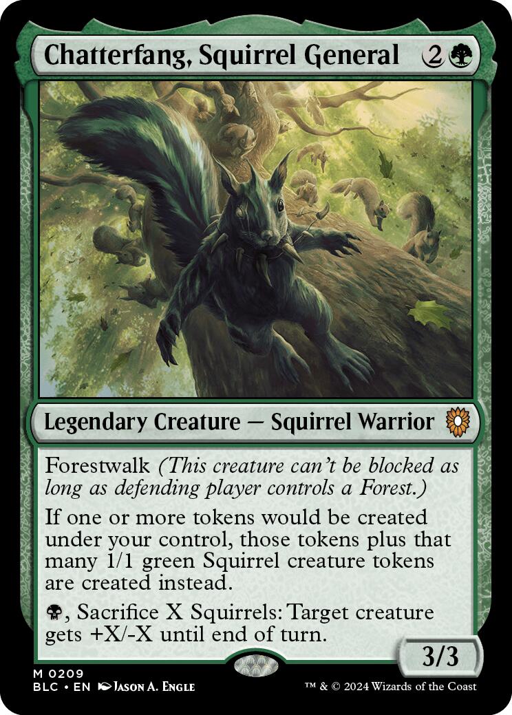 Chatterfang, Squirrel General [Bloomburrow Commander] | Odin's Place