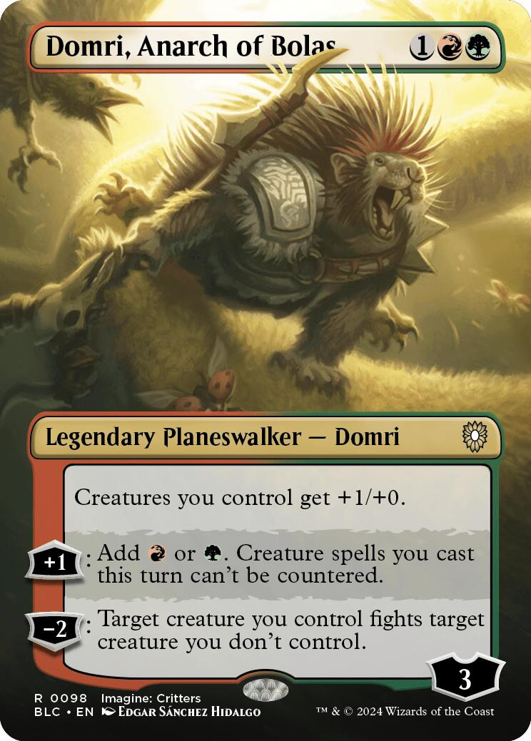 Domri, Anarch of Bolas (Borderless) [Bloomburrow Commander] | Odin's Place
