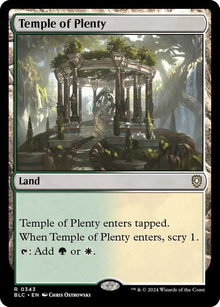 Temple of Plenty [Bloomburrow Commander] | Odin's Place