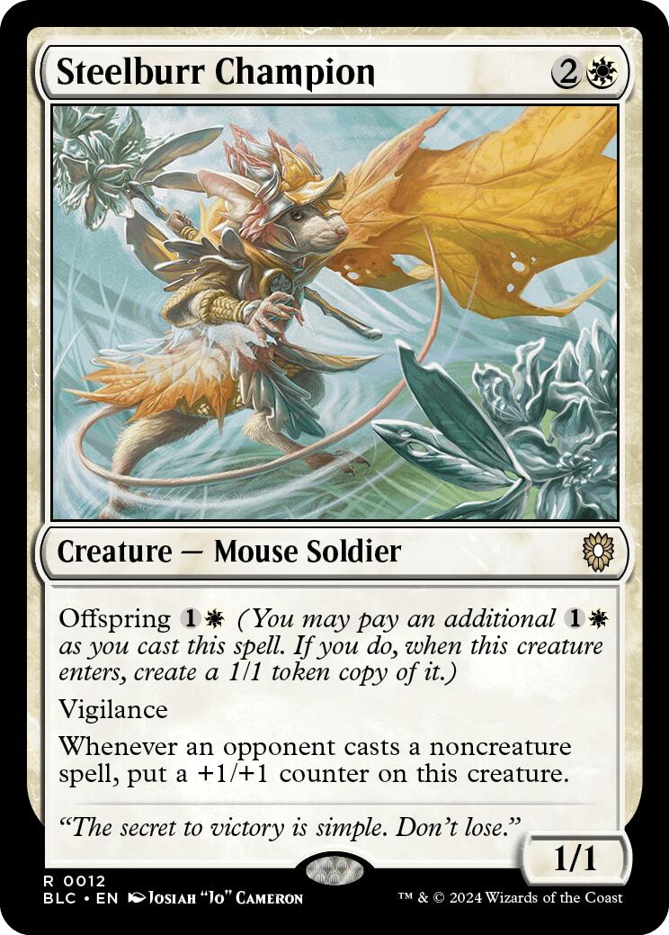 Steelburr Champion [Bloomburrow Commander] | Odin's Place