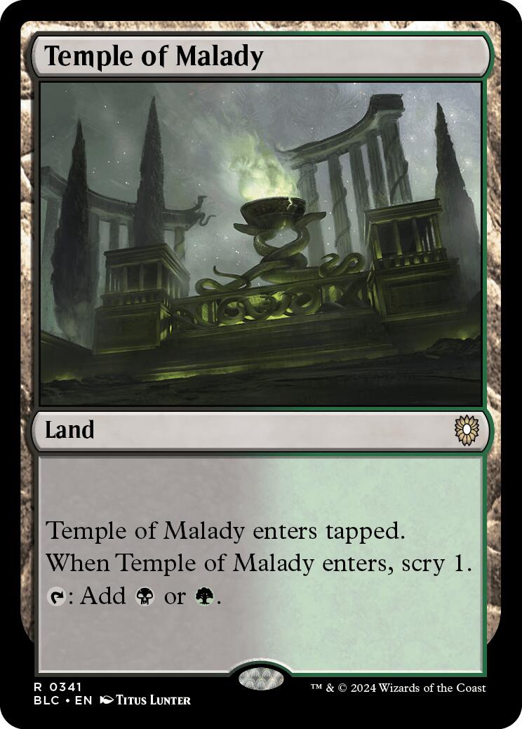 Temple of Malady [Bloomburrow Commander] | Odin's Place