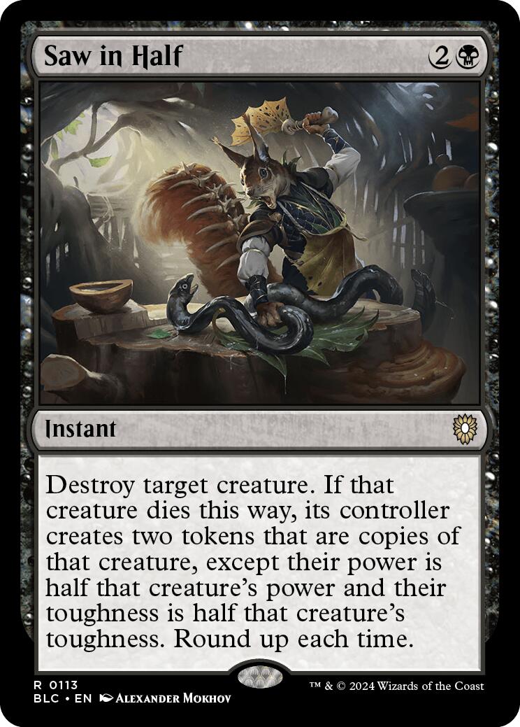 Saw in Half [Bloomburrow Commander] | Odin's Place