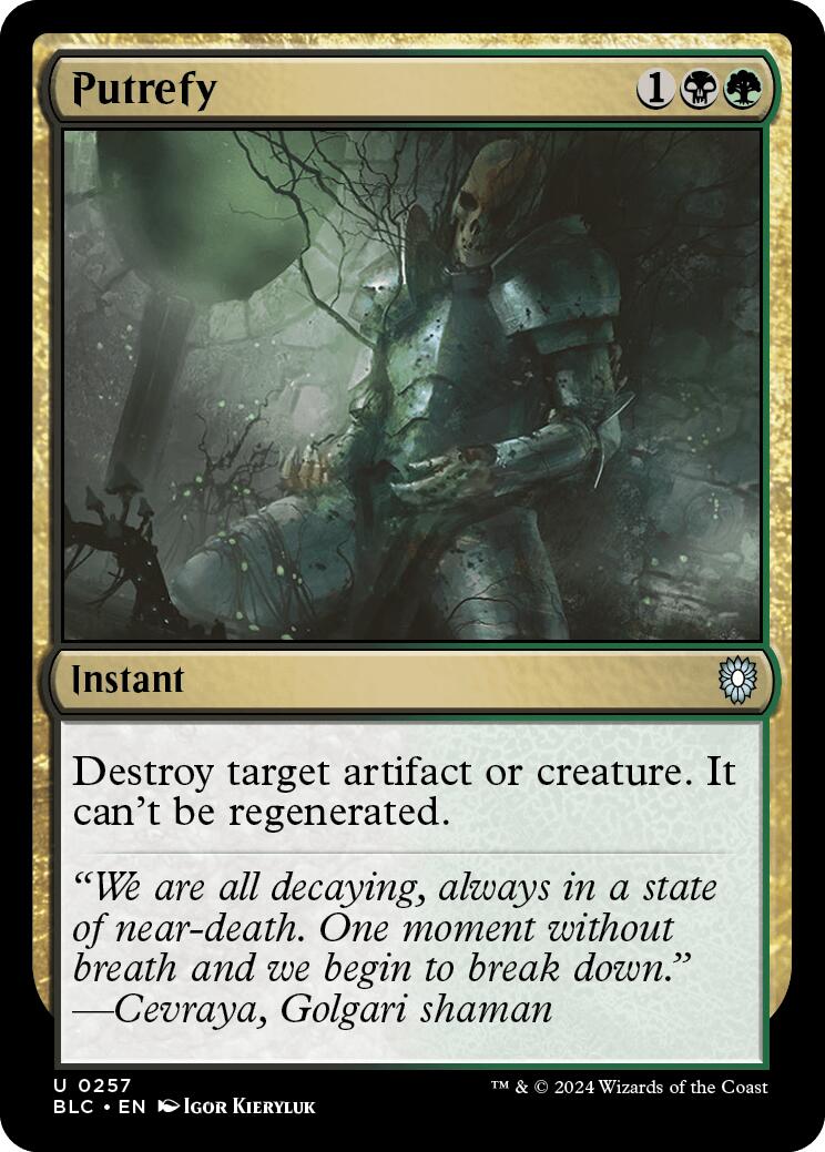 Putrefy [Bloomburrow Commander] | Odin's Place