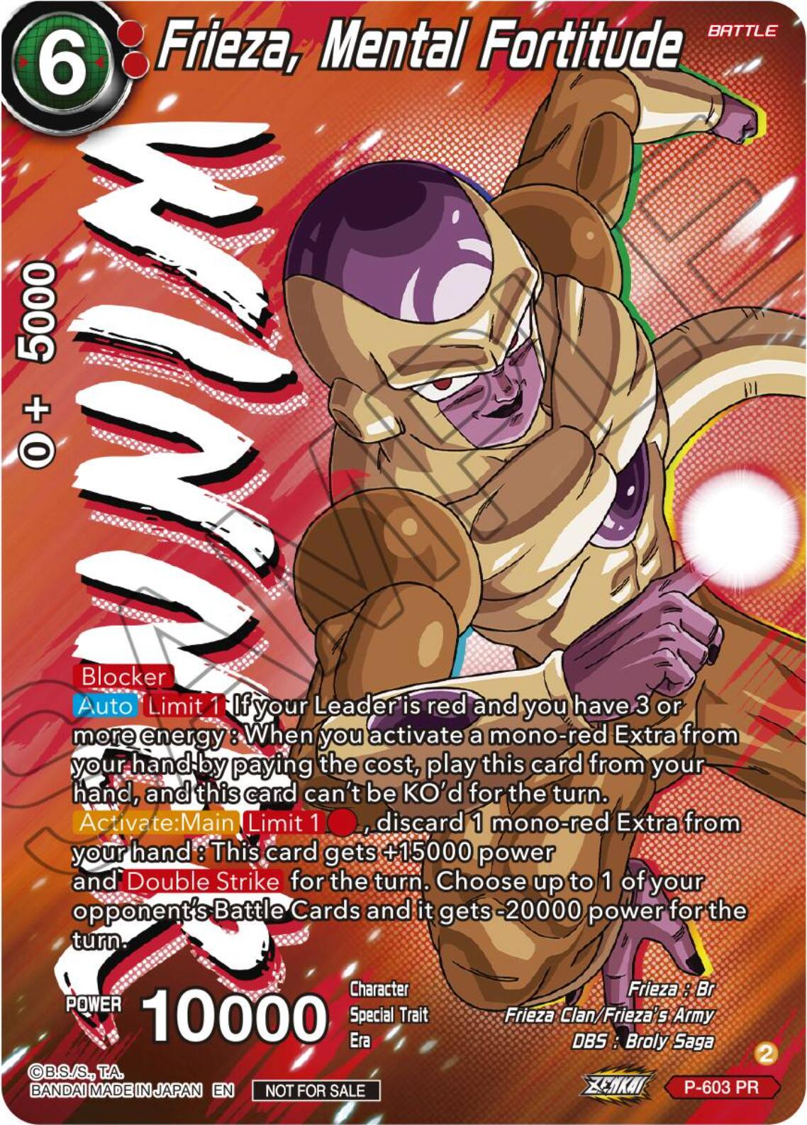 Frieza, Mental Fortitude (Tournament Pack Vol. 8) (Winner) (P-603) [Promotion Cards] | Odin's Place
