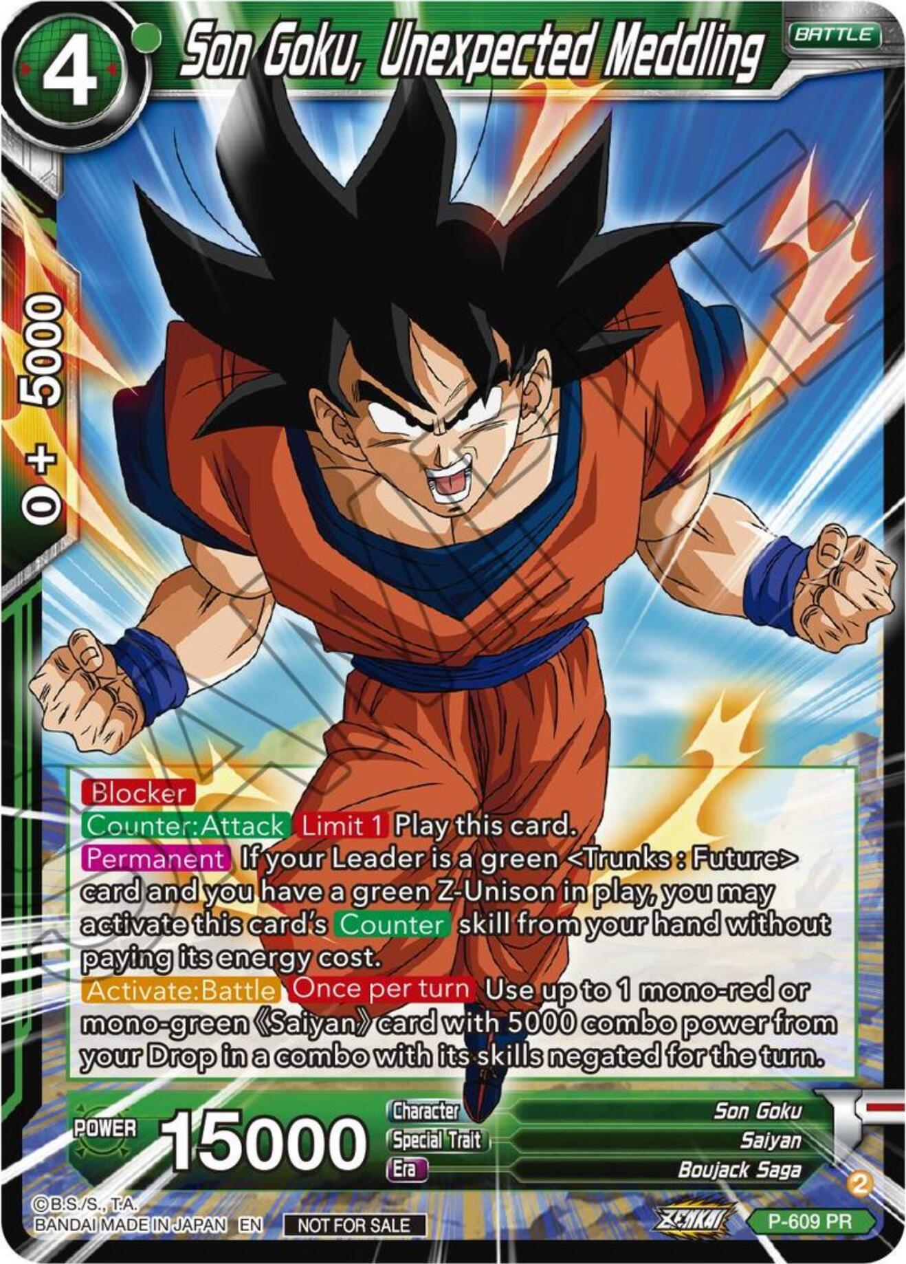 Son Goku, Unexpected Meddling (Tournament Pack Vol. 8) (P-609) [Promotion Cards] | Odin's Place