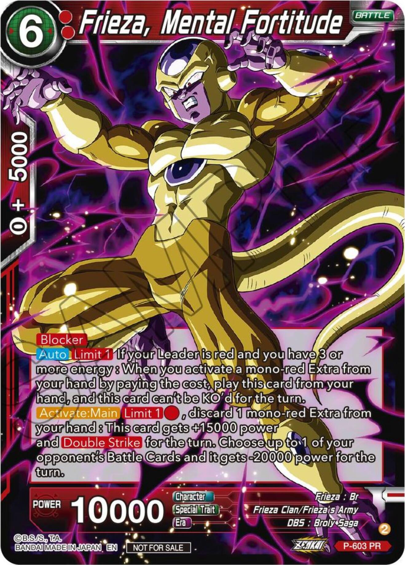 Frieza, Mental Fortitude (Tournament Pack Vol. 8) (P-603) [Promotion Cards] | Odin's Place