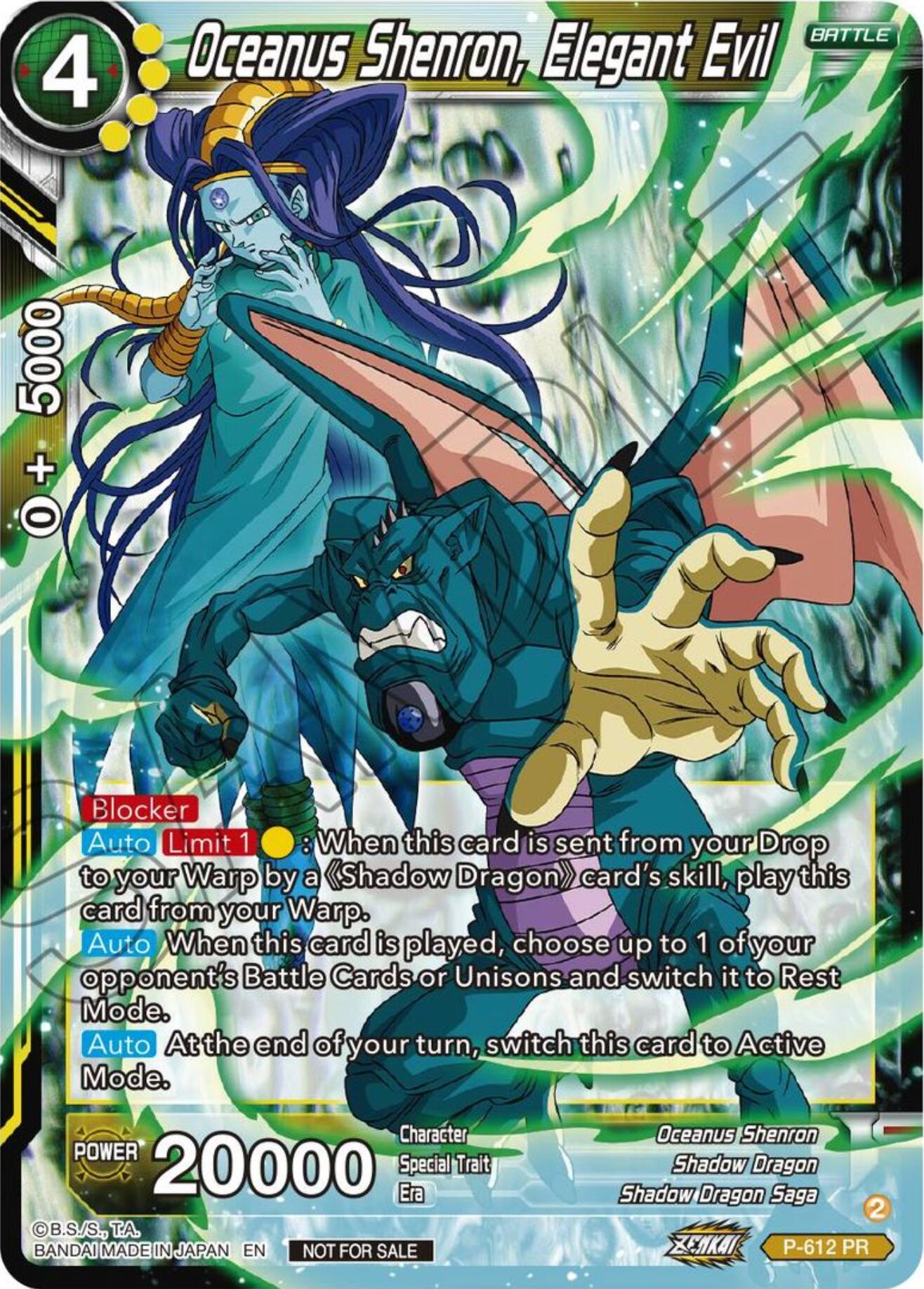 Oceanus Shenron, Elegant Evil (Tournament Pack Vol. 8) (P-612) [Promotion Cards] | Odin's Place