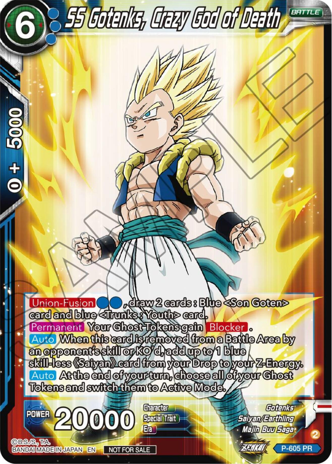 SS Gotenks, Crazy God of Death (Tournament Pack Vol. 8) (P-605) [Promotion Cards] | Odin's Place