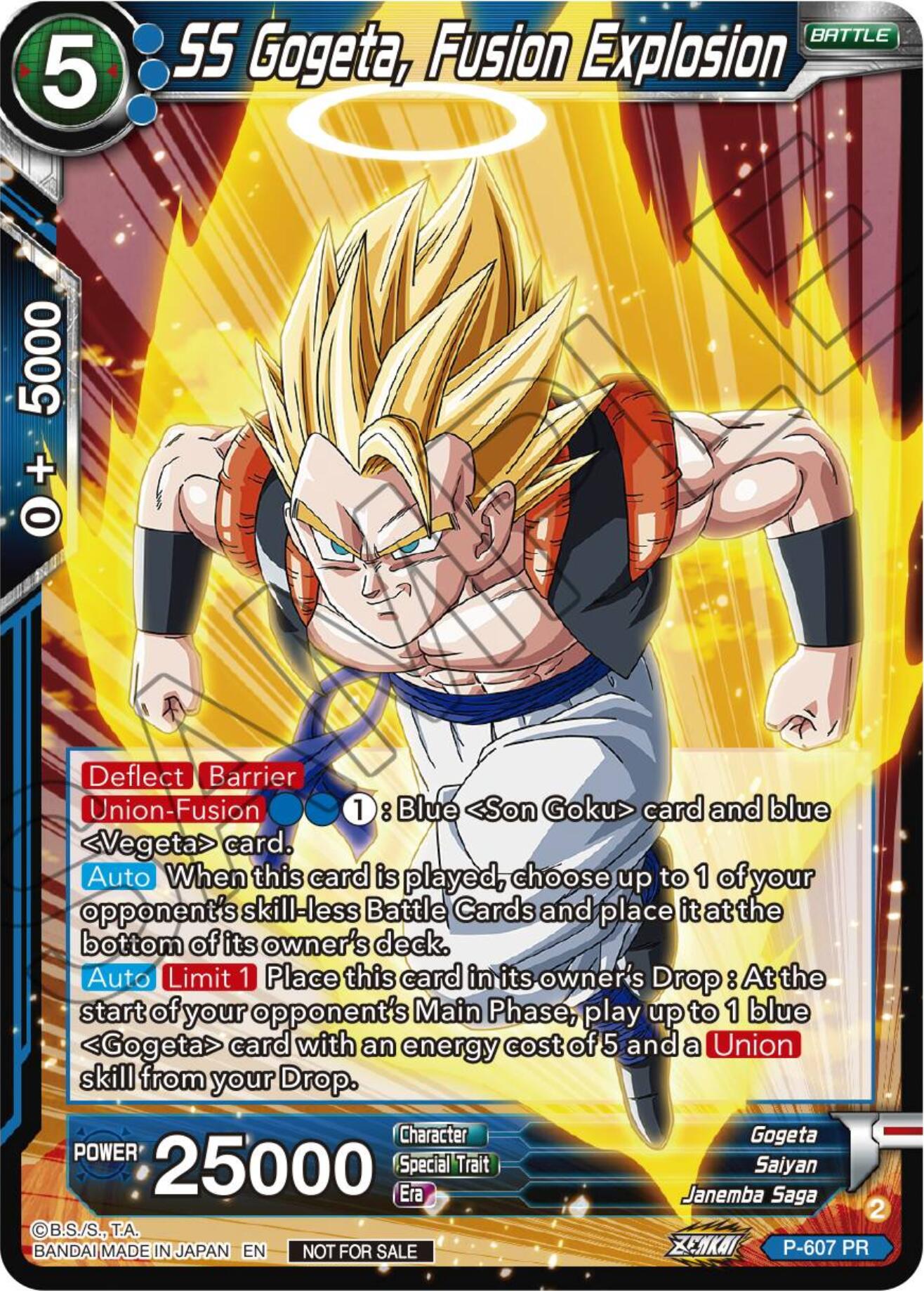 SS Gogeta, Fusion Explosion (Tournament Pack Vol. 8) (P-607) [Promotion Cards] | Odin's Place