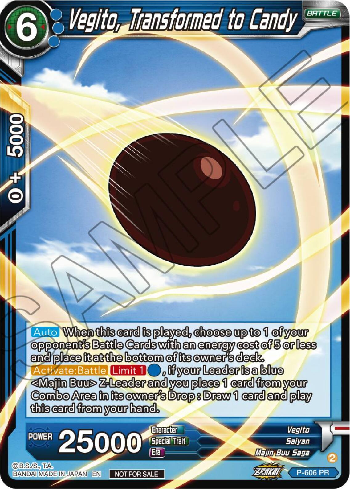 Vegito, Transformed to Candy (Tournament Pack Vol. 8) (P-606) [Promotion Cards] | Odin's Place