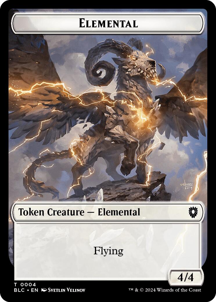 Elemental // Shark Double-Sided Token [Bloomburrow Commander Tokens] | Odin's Place