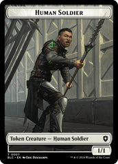 Human Soldier // Wolf (035) Double-Sided Token [Bloomburrow Commander Tokens] | Odin's Place