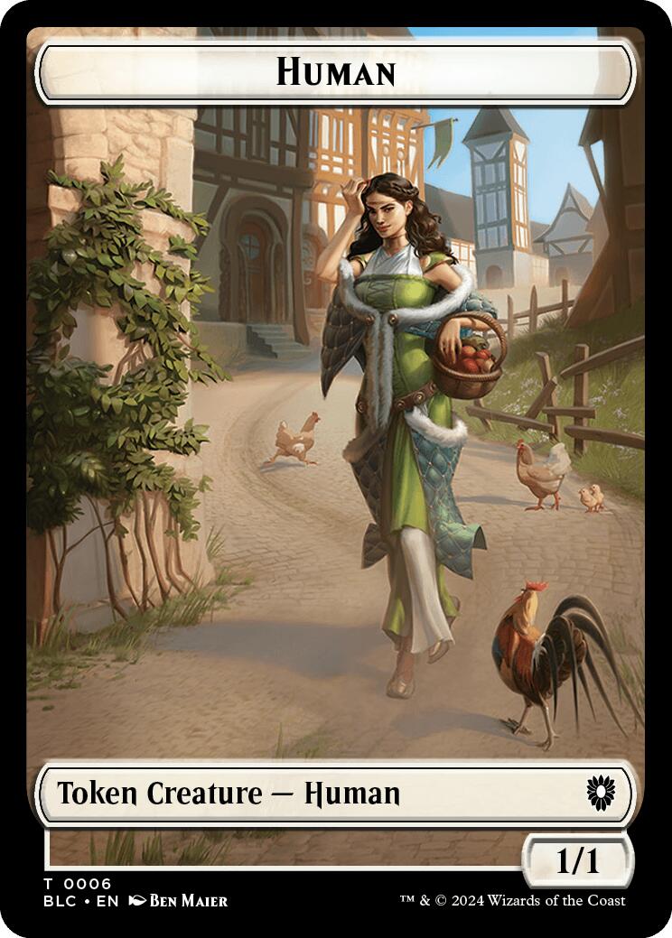 Human // Soldier Double-Sided Token [Bloomburrow Commander Tokens] | Odin's Place