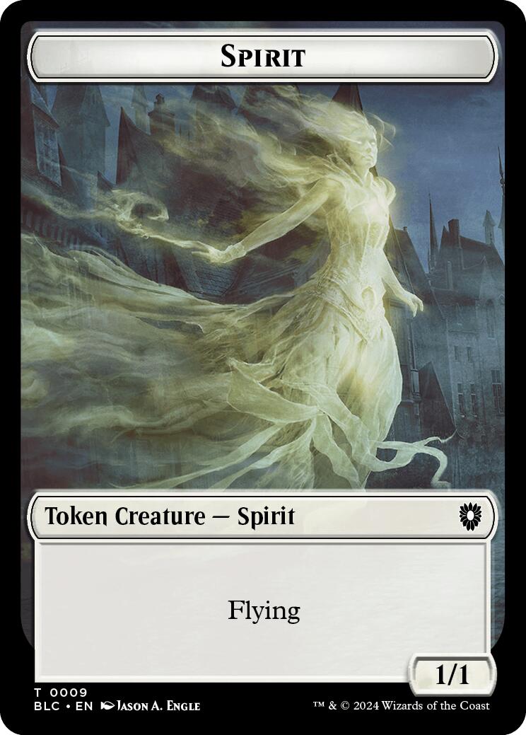 Spirit // Faerie Double-Sided Token [Bloomburrow Commander Tokens] | Odin's Place