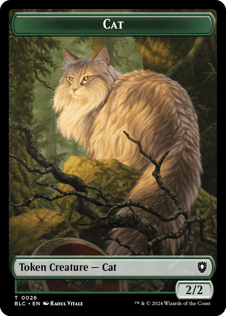 Cat // Beast (025) Double-Sided Token [Bloomburrow Commander Tokens] | Odin's Place