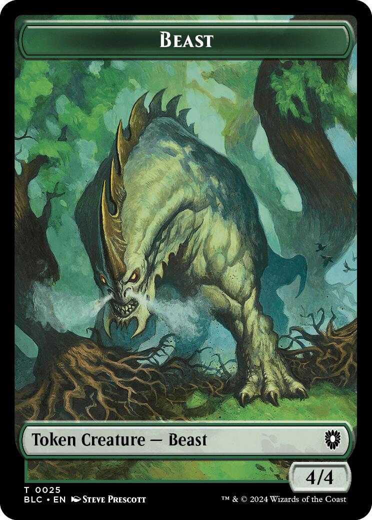 Cat // Beast (025) Double-Sided Token [Bloomburrow Commander Tokens] | Odin's Place