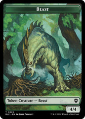 Cat // Beast (025) Double-Sided Token [Bloomburrow Commander Tokens] | Odin's Place