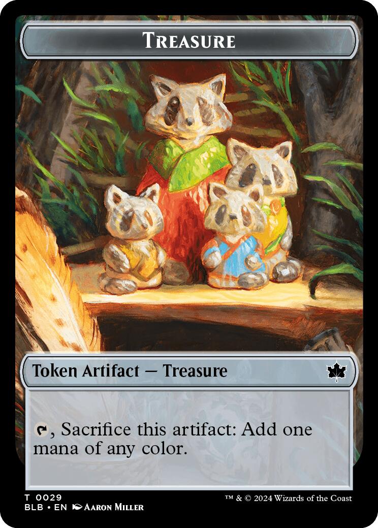 Saproling // Treasure Double-Sided Token [Bloomburrow Commander Tokens] | Odin's Place