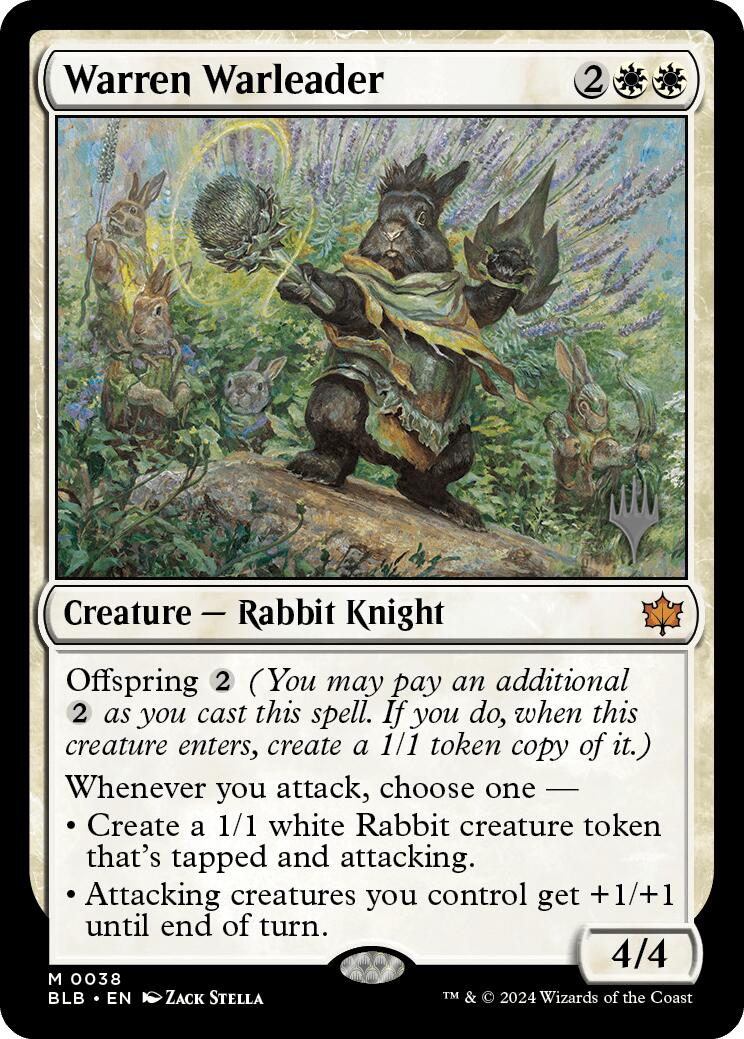 Warren Warleader (Promo Pack) [Bloomburrow Promos] | Odin's Place