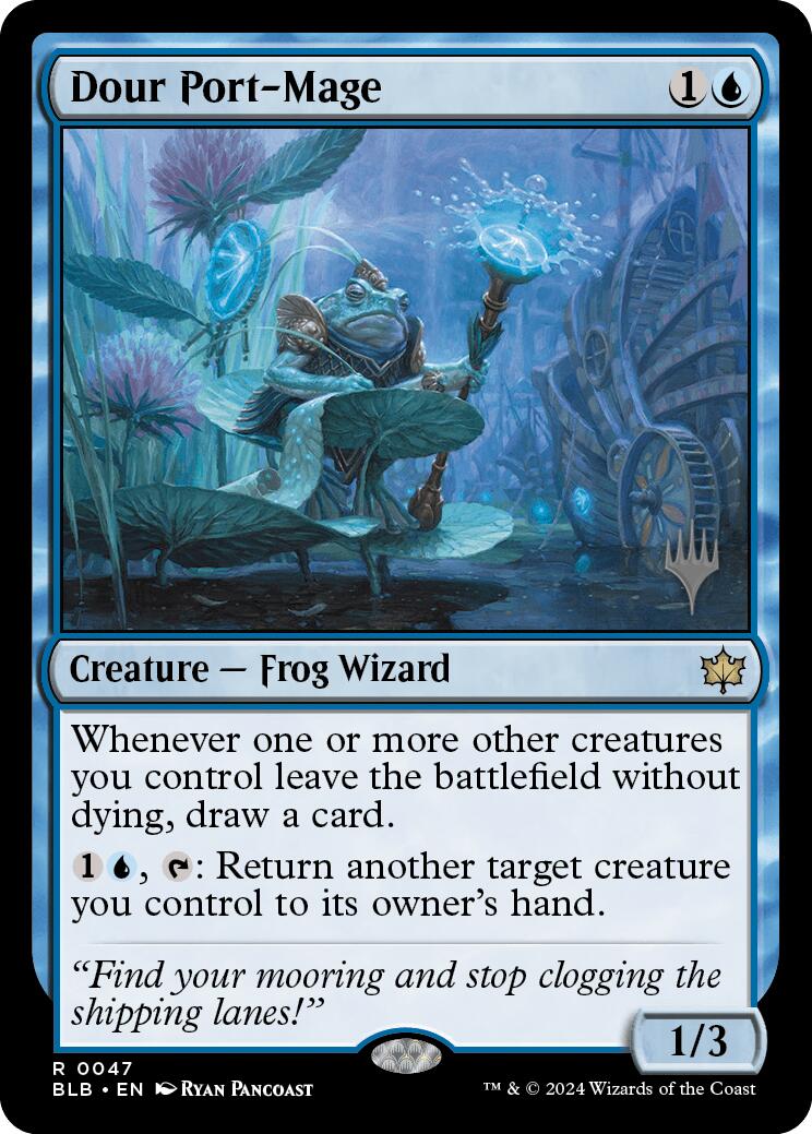 Dour Port-Mage (Promo Pack) [Bloomburrow Promos] | Odin's Place