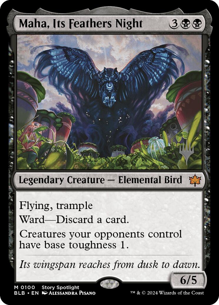 Maha, Its Feathers Night (Promo Pack) [Bloomburrow Promos] | Odin's Place