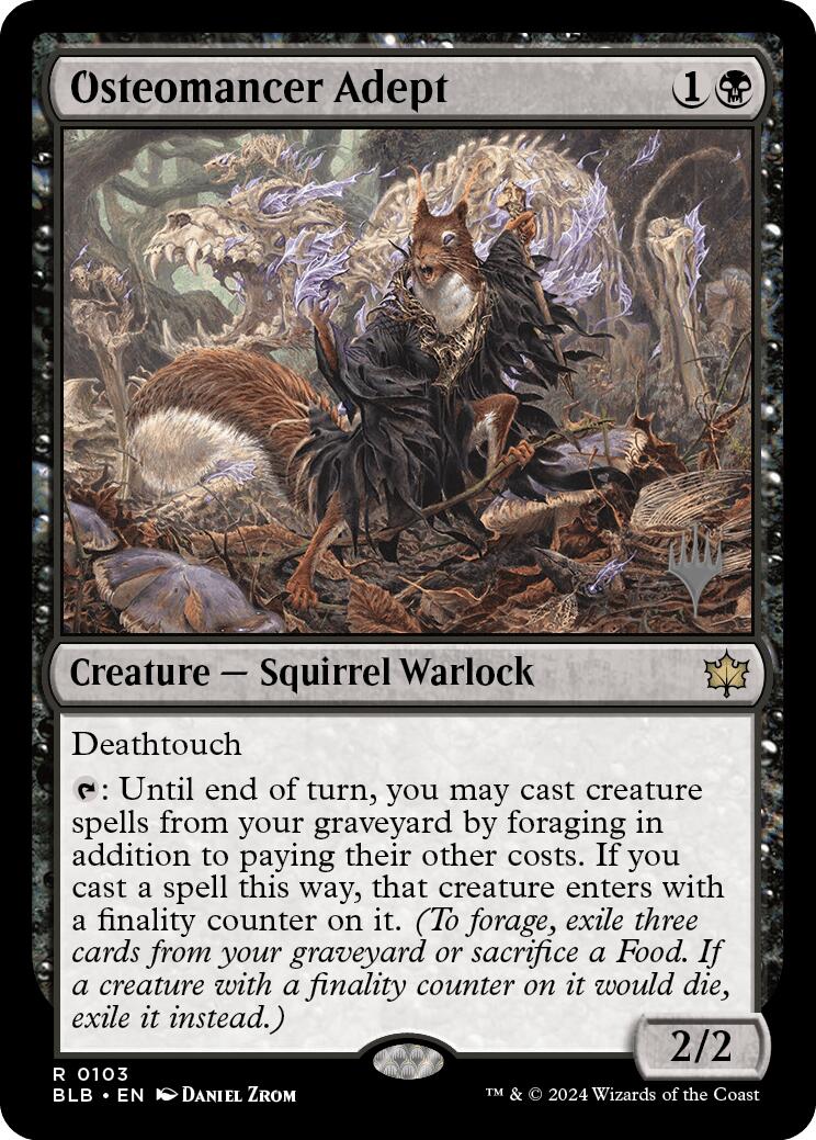 Osteomancer Adept (Promo Pack) [Bloomburrow Promos] | Odin's Place