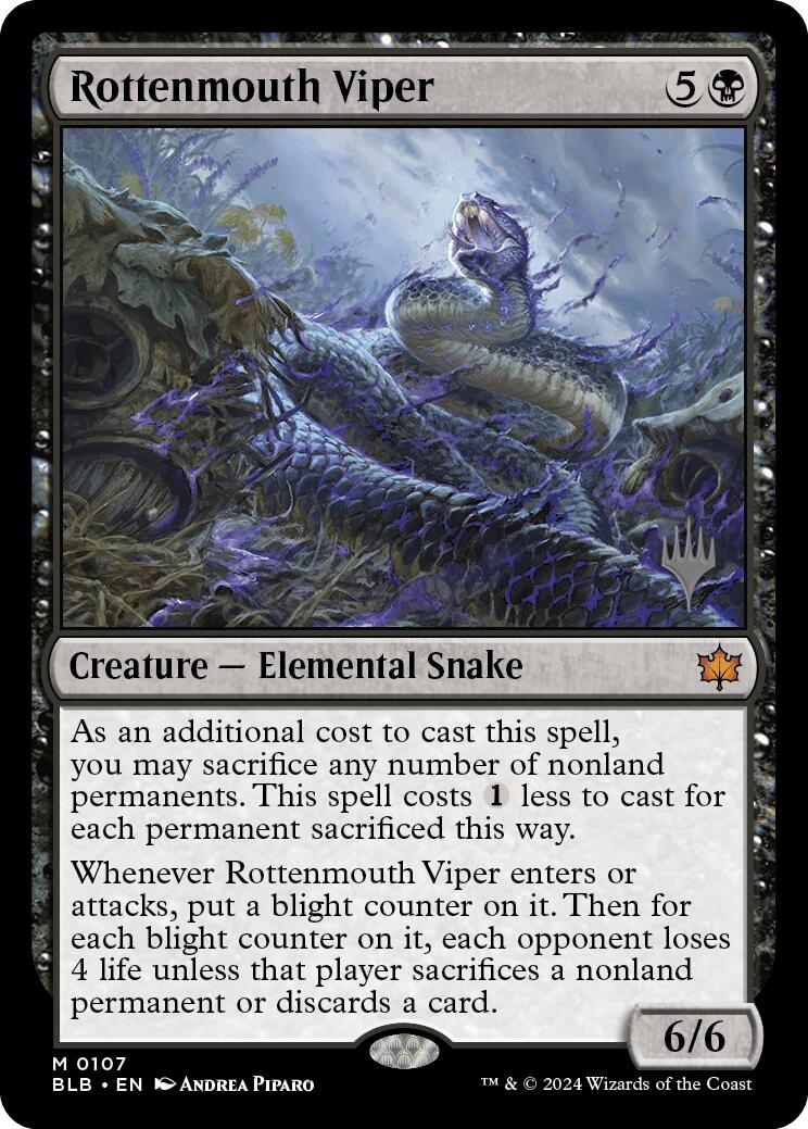 Rottenmouth Viper (Promo Pack) [Bloomburrow Promos] | Odin's Place