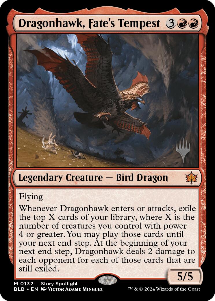 Dragonhawk, Fate's Tempest (Promo Pack) [Bloomburrow Promos] | Odin's Place