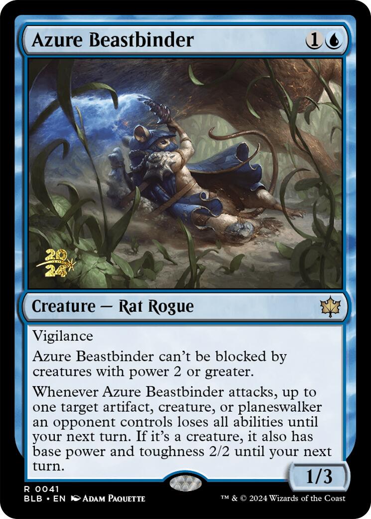 Azure Beastbinder [Bloomburrow Prerelease Promos] | Odin's Place