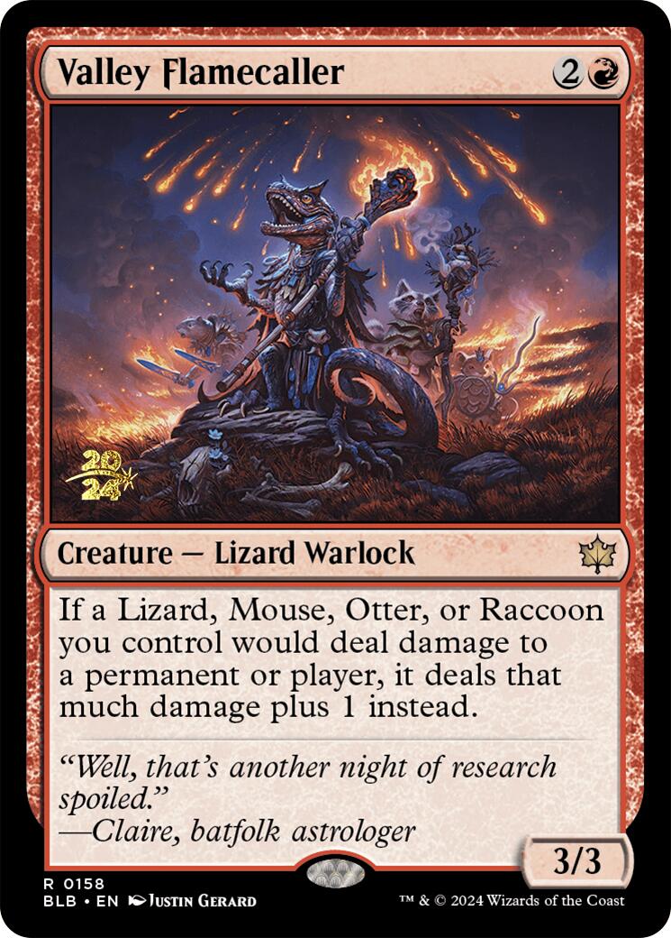 Valley Flamecaller [Bloomburrow Prerelease Promos] | Odin's Place