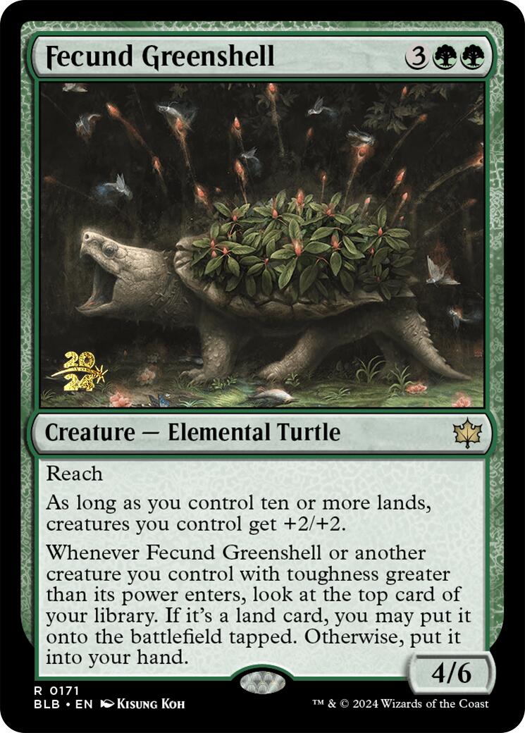 Fecund Greenshell [Bloomburrow Prerelease Promos] | Odin's Place