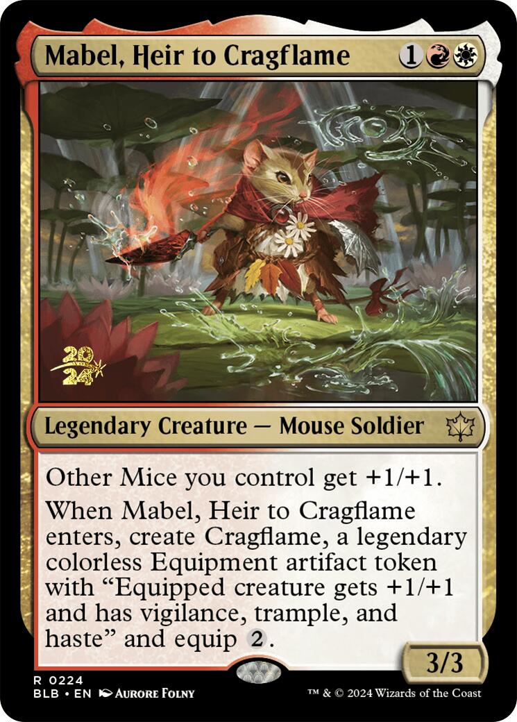 Mabel, Heir to Cragflame [Bloomburrow Prerelease Promos] | Odin's Place