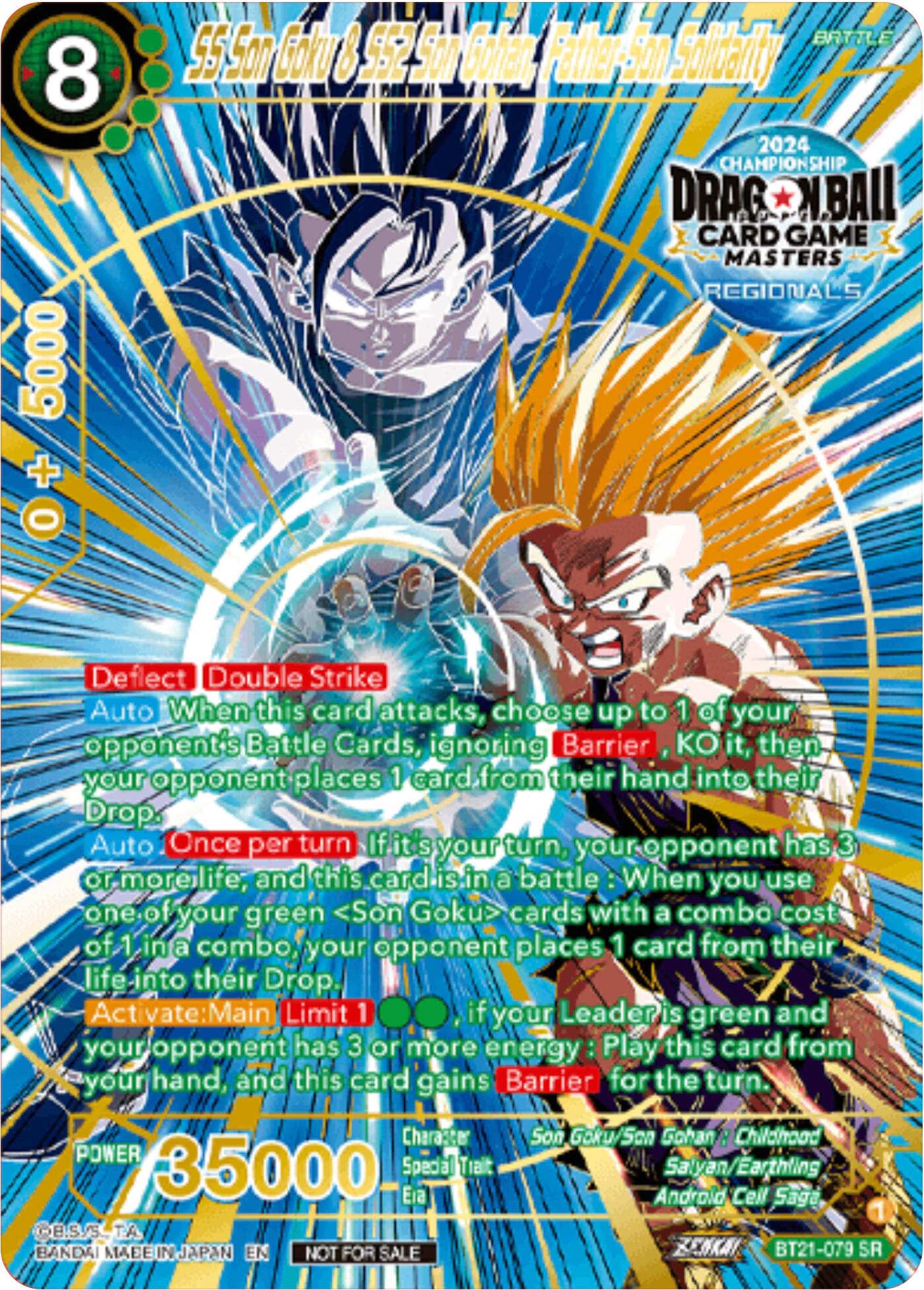 SS Son Goku & SS2 Son Gohan, Father-Son Solidarity (Championship 2024 Top 16 Alternate Art Vol.2) (BT21-079) [Tournament Promotion Cards] | Odin's Place
