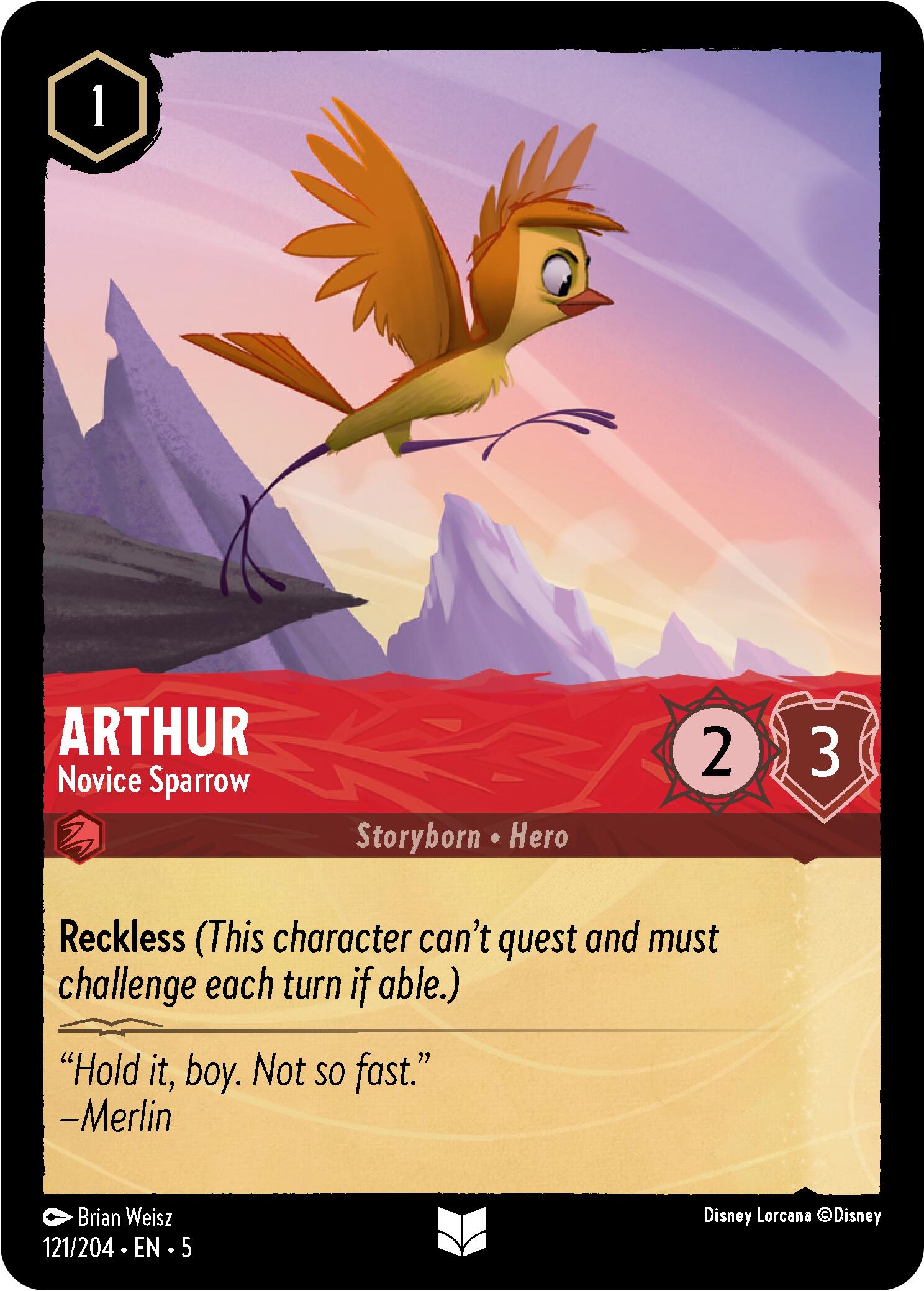 Arthur - Novice Sparrow (121/204) [Shimmering Skies] | Odin's Place