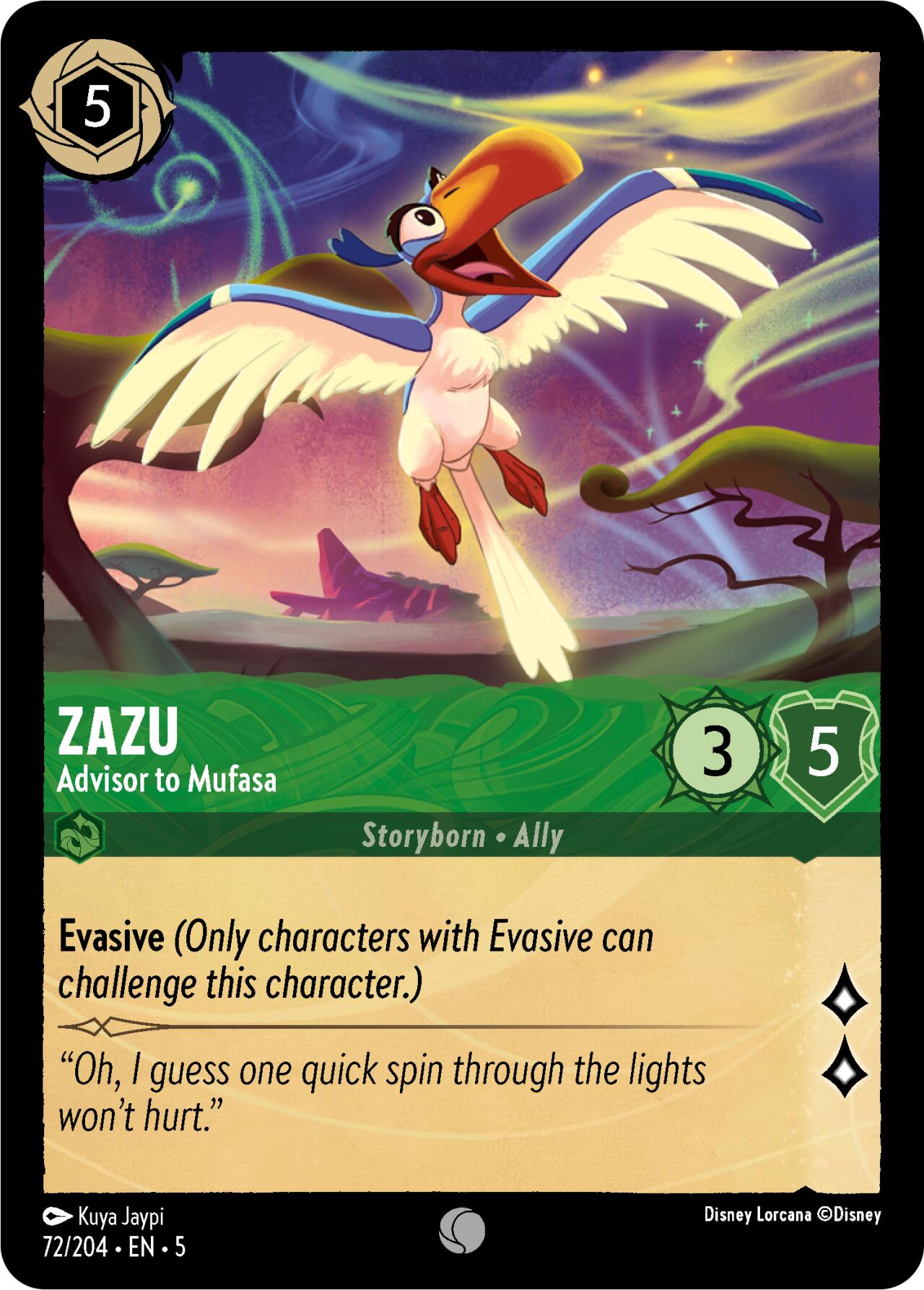 Zazu - Advisor to Mufasa (72/204) [Shimmering Skies] | Odin's Place
